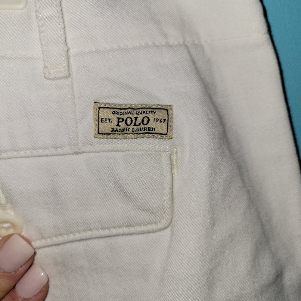 NWT Polo Ralph Lauren White Boy Crop Chino sz. 8 - Picture 6 of 11